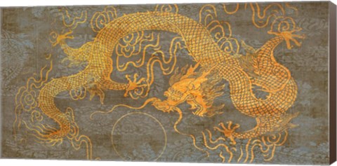 Framed Golden Dragon Print