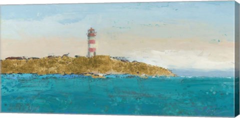 Framed Lighthouse Seascape I Print