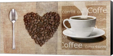 Framed I Love Coffee Print