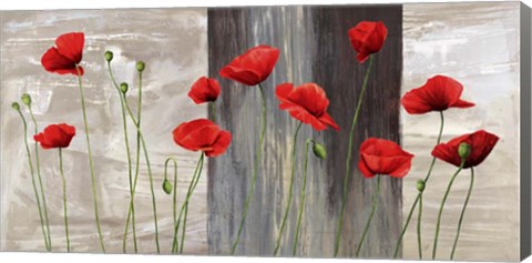 Framed Country Poppies Print