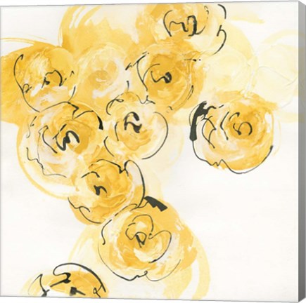 Framed Yellow Roses Anew I Print