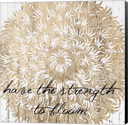 Framed Metallic Floral Quote II Print