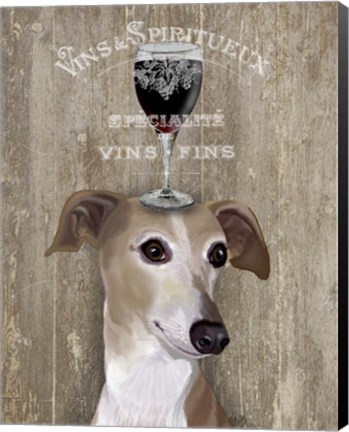 Framed Dog Au Vin Greyhound Print