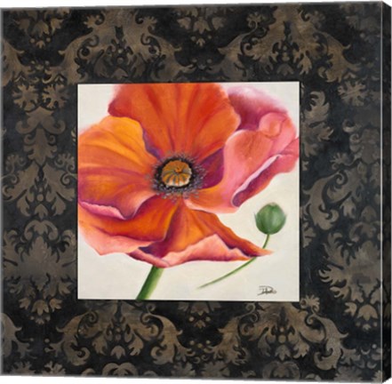 Framed Poppy Flower II Print