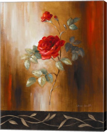 Framed Crimson Rose II Print