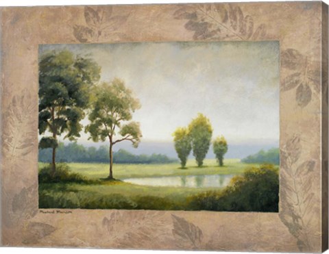 Framed Green Land I Print