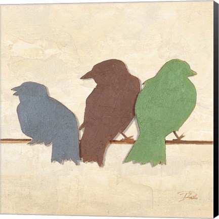 Framed Birds III (assorted colors) Print