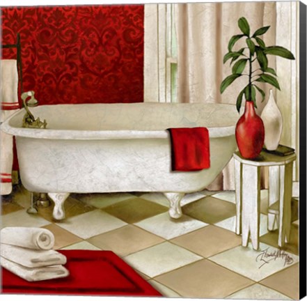 Framed Red Bain I Print
