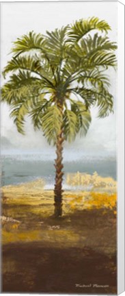 Framed Beach Palm I Print