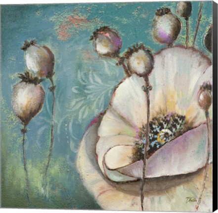 Framed Blue Poppies I Print