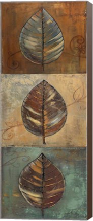 Framed New Leaf Panel II (Vertical) Print