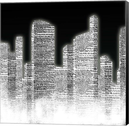 Framed Black and White City II Print