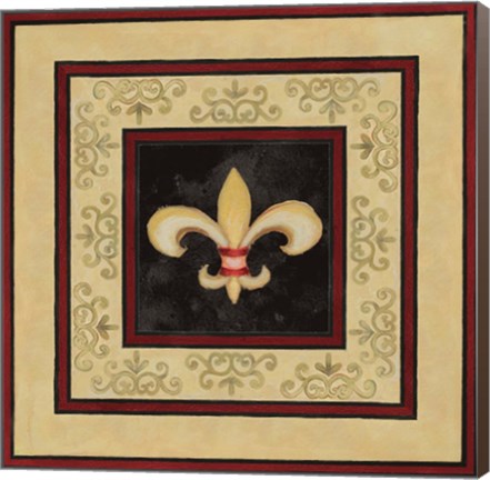 Framed Fleur de Lys I Print