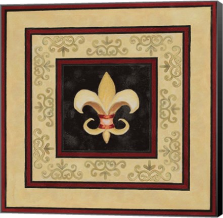 Framed Fleur de Lys II Print