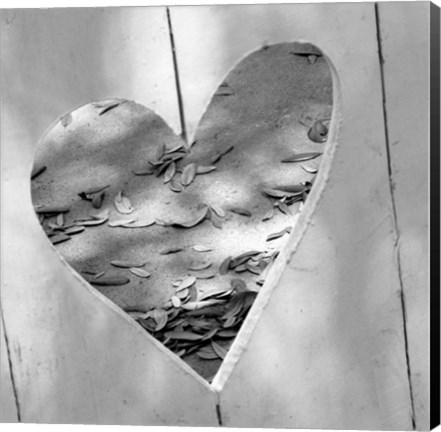 Framed B&amp;W Heart Full of Love Print