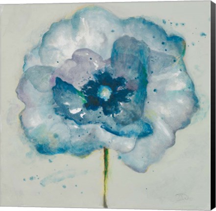 Framed Flower in Blue II Print