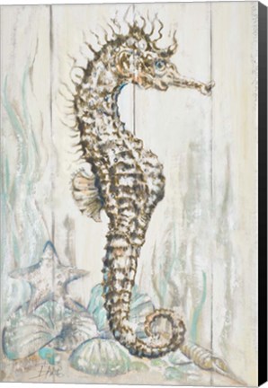 Framed Antique Sea Horse I Print