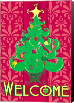 Framed Christmas Tree Welcome Print