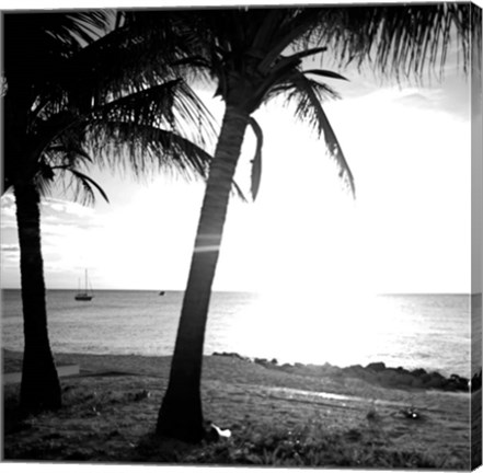 Framed BW Bimini Sunset II Print