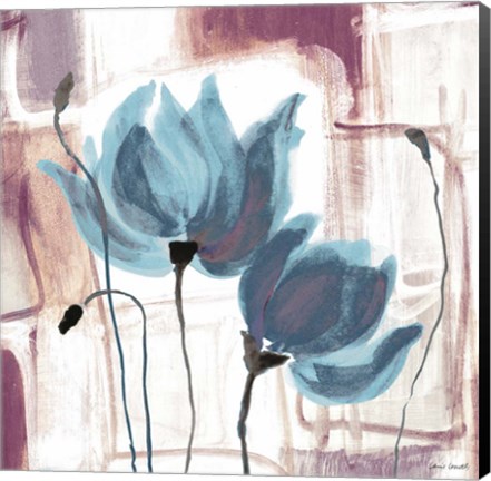 Framed Blue Magnolias II Print