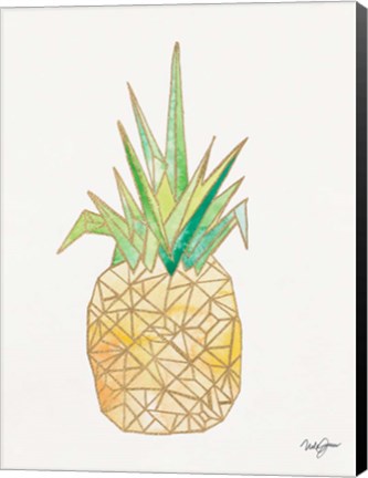 Framed Origami Pineapple Print