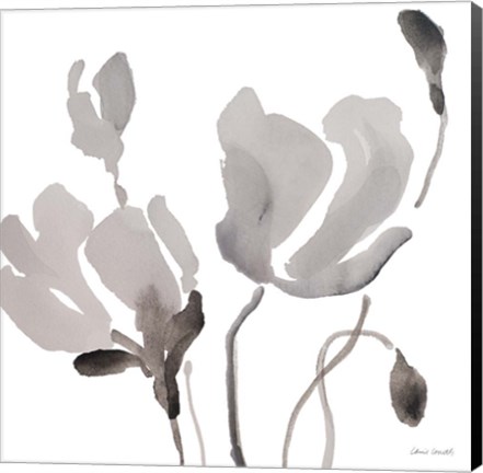 Framed Gray Tonal Magnolias III Print