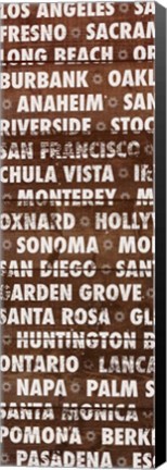 Framed California Wood Type Print