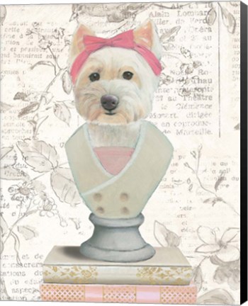 Framed Canine Couture Newsprint II Print