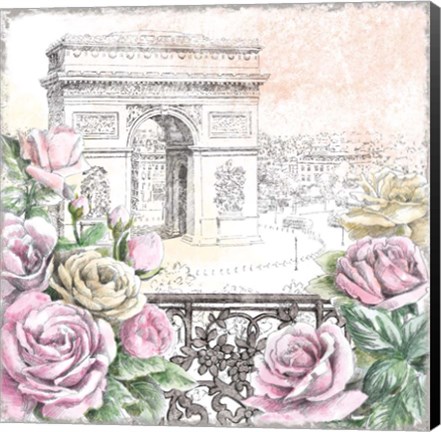 Framed Paris Roses V Print