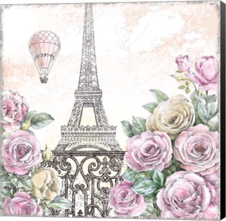 Framed Paris Roses VI Print