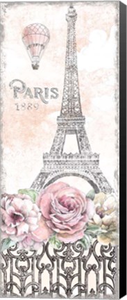 Framed Paris Roses Panel VIII Print