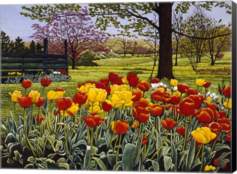 Framed Tulip Garden Print