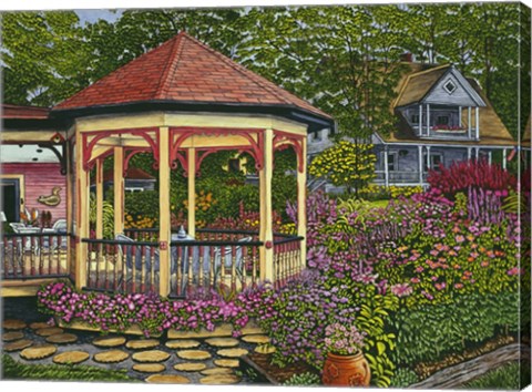 Framed Gazebo At Chautauqua Print