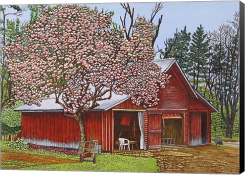 Framed Country Barn Print