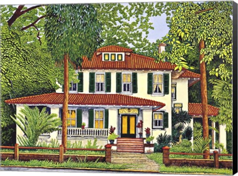 Framed Tile Roof, Georga Print