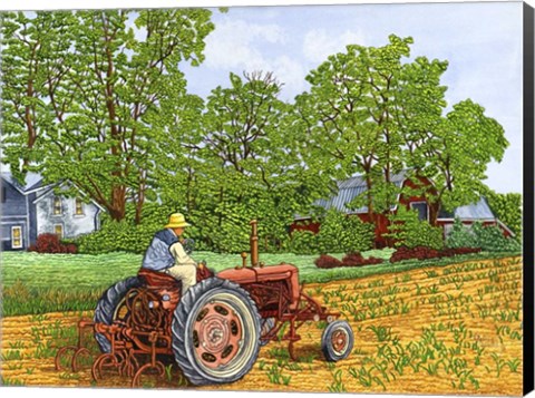 Framed Farmall C Cultivator Print