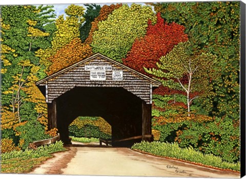 Framed Swiftwater Bridge - Bath, Nh Print