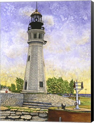 Framed Buffalo Lighthouse II Print