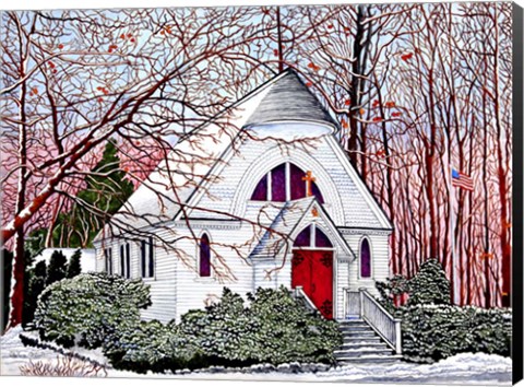 Framed Chapel At Chautauqua Print