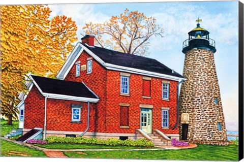Framed Charlotte-Genesee Lighthouse, Rochester, Ny Print