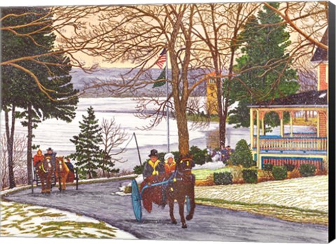 Framed Chautauqua - Currier And Ives Ride Print