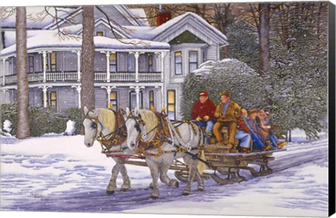 Framed Chautauqua - Hitching A Ride Print