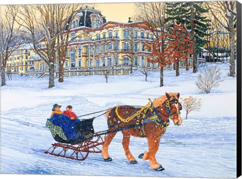 Framed Chautauqua - One Horse Sleigh Print