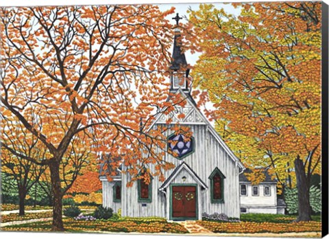 Framed Country Church, Western NY Print