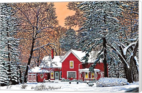 Framed Dressed For The Holidays, Hamburg Ny Print