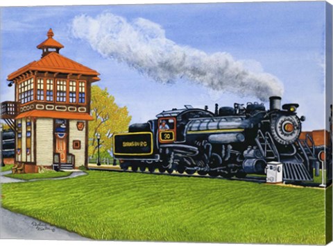 Framed Engine #90 At The Switch Tower, Strasburg Pa Print