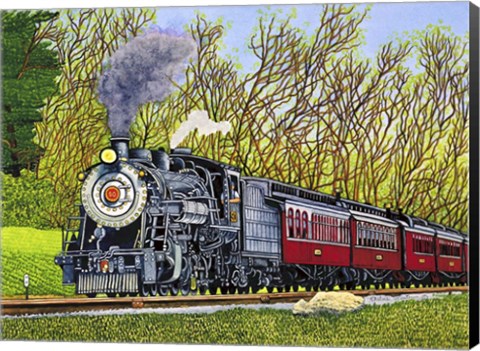 Framed Engine #90 II, Strasburg, Pa Print