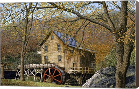 Framed Glade Creek Grist Mill I Beckley, Wv Print