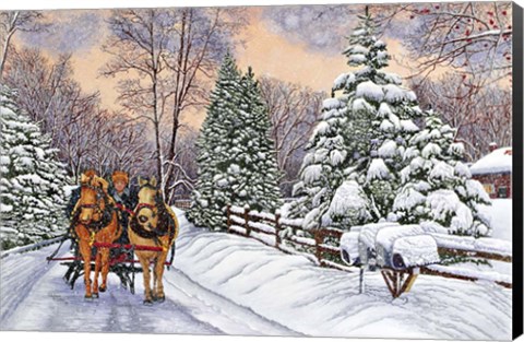 Framed Jingle Bell Ride Print