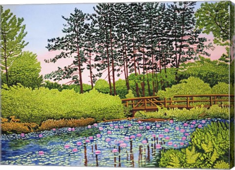 Framed Lily Pond II, Cheektowaga Ny Print
